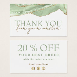 Jade green agate danke Ihnen Discount Card