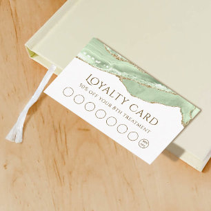 Jade Green Agate Loyalty Card Visitenkarte
