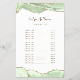Jade Green agate Preisliste Flyer