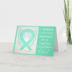 Jade Green Awareness Ribbon Custom Ursache Cards Karte