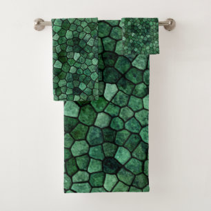 Jade Green Cobbled Patchwork Terrazo Motif