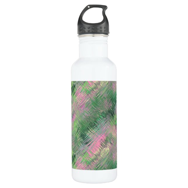 Jade Green Crystal Gel Pattern Edelstahlflasche (Vorderseite)