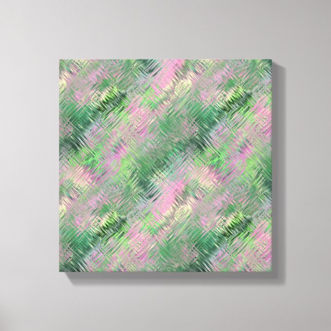 Jade Green Crystal Gel Pattern Leinwanddruck (Vorderseite)