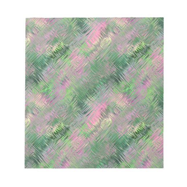 Jade Green Crystal Gel Pattern Notizblock (Vorderseite)