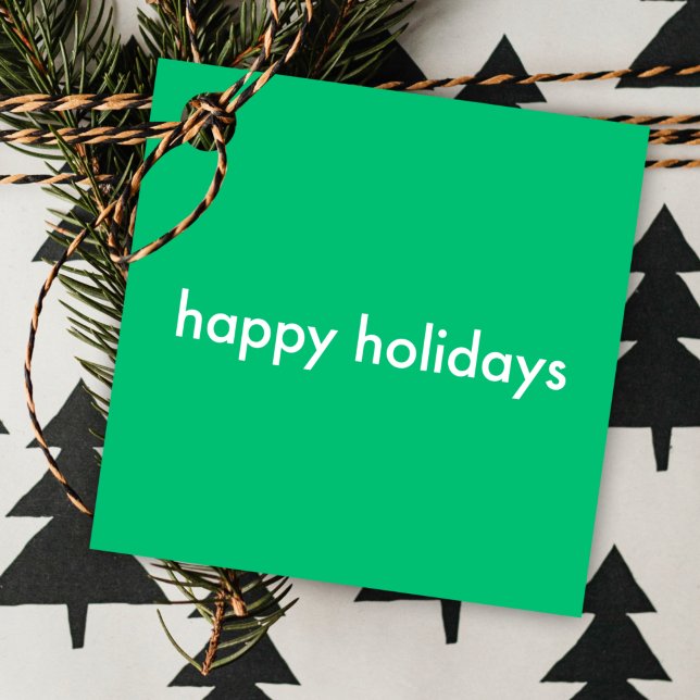 Jade Green Minimalistisch | Schlicht lebendige ein Geschenkanhänger (Von Creator hochgeladen)