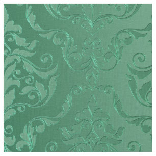 Jade-Grün-Vintager Art-Damast Stoff