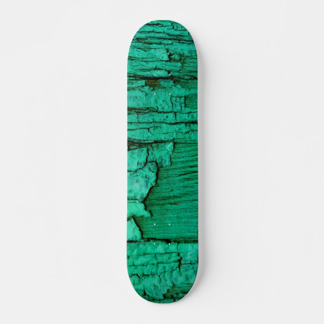 Jade, grünes Holzskateboard. Skateboard (Vorne)
