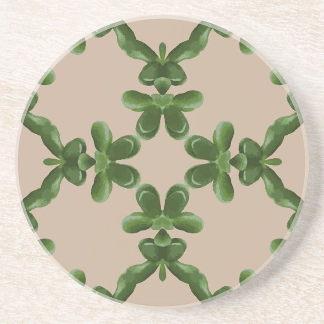 Jade Lattice in Beige Getränkeuntersetzer (Vorne)