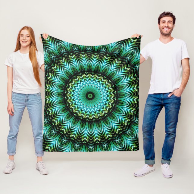 Jade-Mandala Fleecedecke (Beispiel)