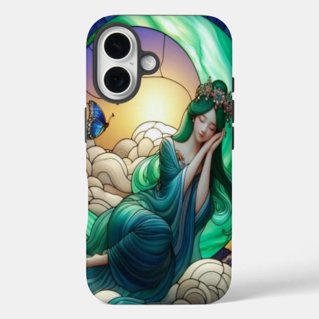 Jade Moon Ruheling Handy-Fall iPhone 16 Hülle (Rückseite)