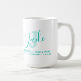Jade name bedeutet Monogramm J aquamariner Text Kaffeetasse