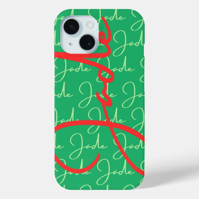 Jade Name Design Pattern Case-Mate iPhone Hülle (Rückseite)