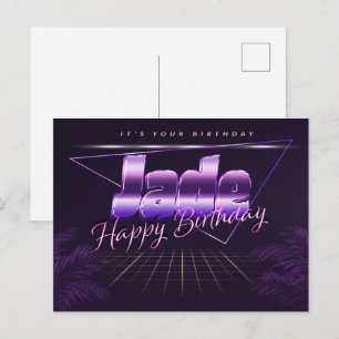 Jade Name Prénom Anniversaire de la carte postale