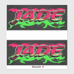 Jade Prénom Nom Graffiti Autocollants