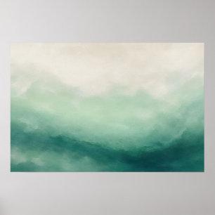 Jade-Schleier Sanfte Mineral-Jade-Waschung Poster