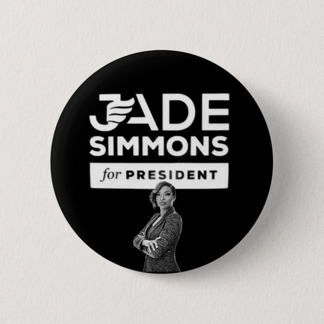 Jade Simmons for President Button (Vorderseite)