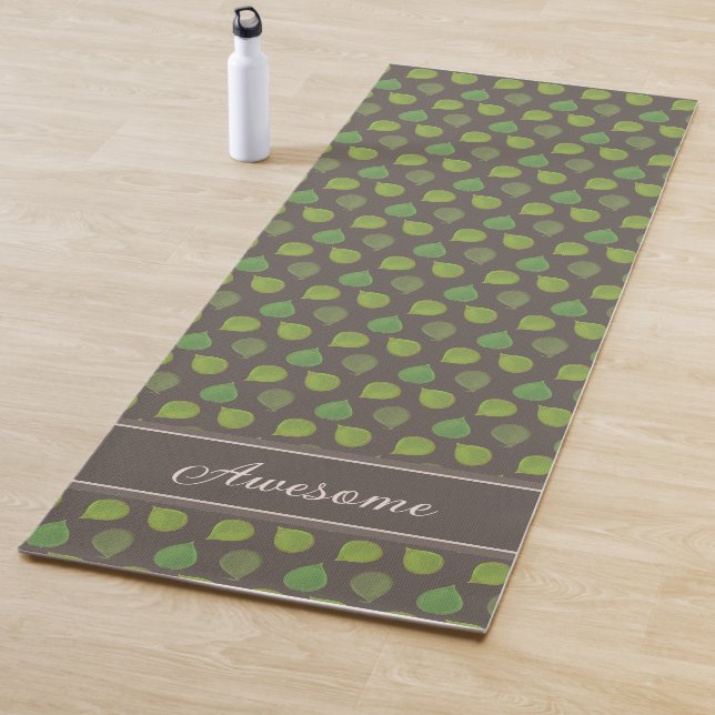 Jade Tree Blätter auf Brown Yoga Mat Yogamatte (Beispiel)