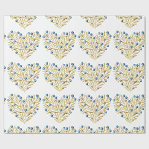 J'adore. Adore Fall. Herbstlaube und Blaubeeren Geschenkpapier