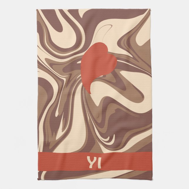 J'adore cappuccino serviette de cuisine (Vertical)