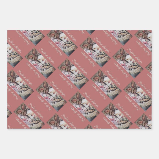 J'adore danser geschenkpapier set (Vorderseite)