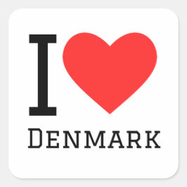 J'adore denmark carré sticker
