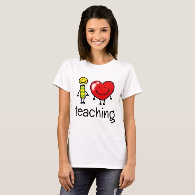 j'adore enseigner T-shirt (Devant entier)