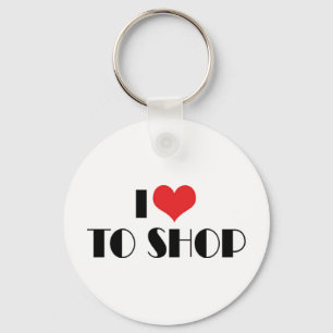 J'adore Faire Du Shopping Porte-Clés