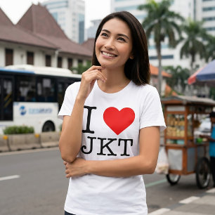 J'ADORE JKT J'AIME JKT T-SHIRT JAKARTA INDONÉSIE
