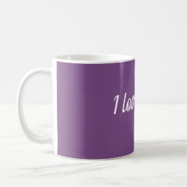 J'adore la Mug blanche violette