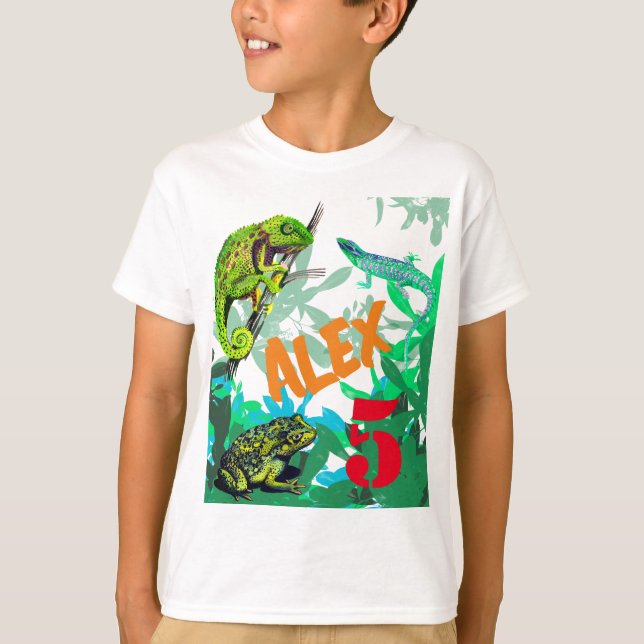 J'adore l'anniversaire des reptiles ! T-shirt (Devant)