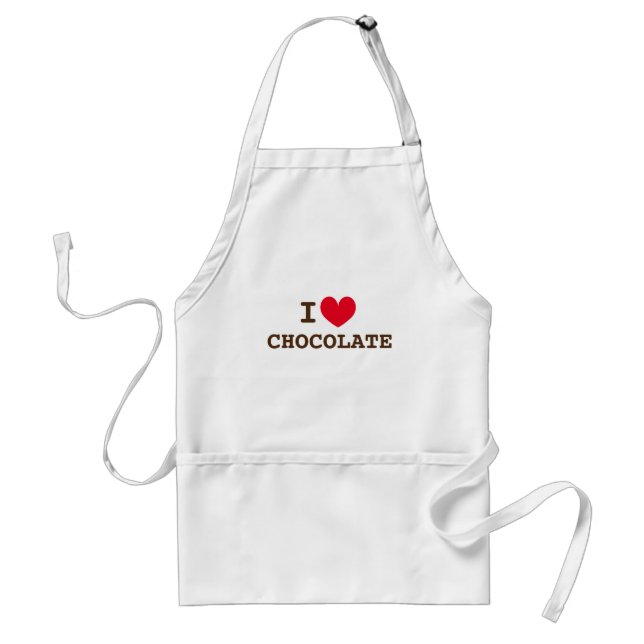 J'adore le chocolat. Tablier mignon pour chocolati (Devant)