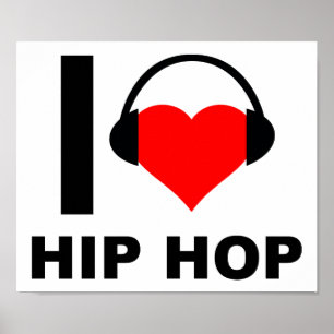J'adore le Hip Hop Affiche Drôle