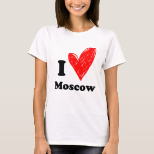 J'adore le T-shirt de Moscou