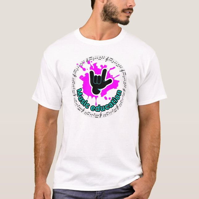 J'adore le t-shirt d'éducation musicale (Devant)