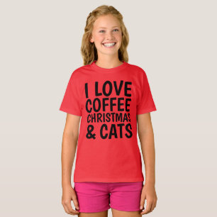 J'ADORE LES T-shirts CHRISTMAS CAFÉ & CATS CAT