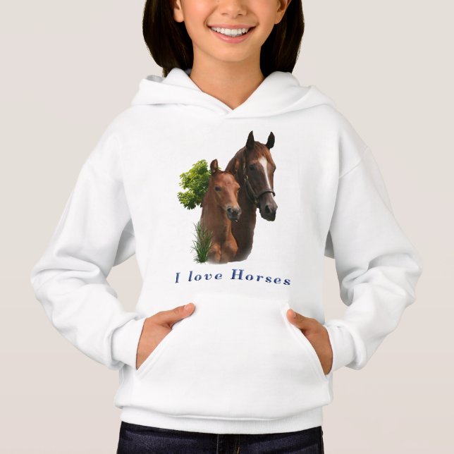 J'adore les t-shirts de chevaux (Devant)