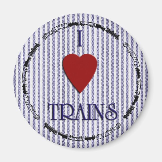 J'adore les trains aimant (Devant)
