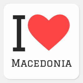 J'adore macedonia carré sticker