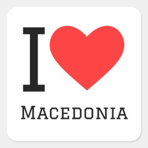 J'adore macedonia carré sticker