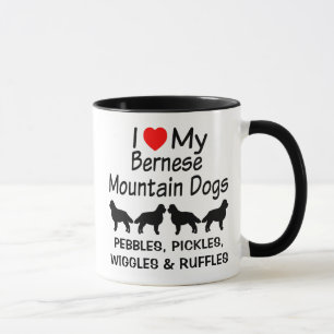 J'adore mes quatre chiens de montagne bernois Mug