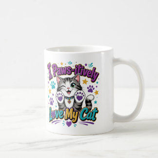 J'adore mon chat – Mug drôle pour les amoureux des