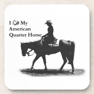 J'adore mon dessous de verre de Quarter Horse amér