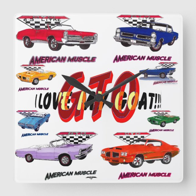 J'adore mon horloge murale de chèvre (Recto)