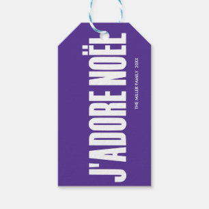 J'adore Noël! Geschenkanhänger