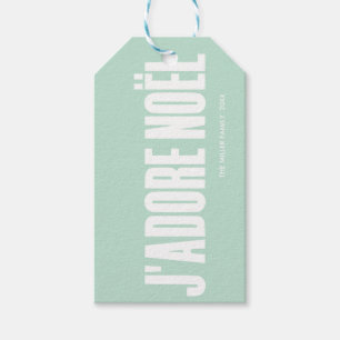 J'adore Noël! Geschenkanhänger