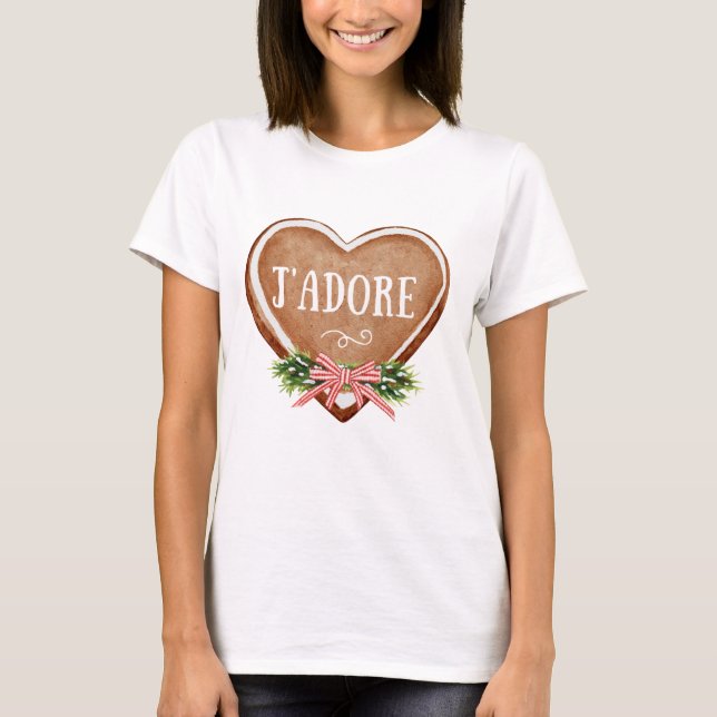Jadore Paris Christmas T-Shirt (Vorderseite)