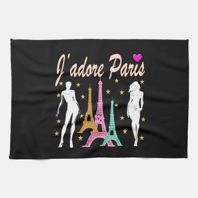 J'ADORE PARIS EIFFEL TOWER DESIGN GESCHIRRTUCH (Horizontal)
