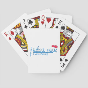 j'adore Paris (I Liebe Paris) mit roter Beete Spielkarten