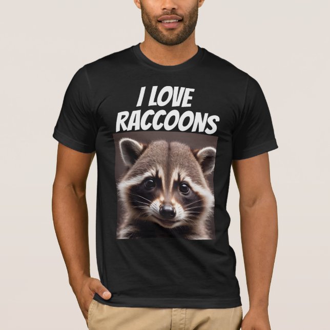 J'adore Raccoons Raccoon Lover T-Shirts (Devant)