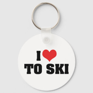 J'adore skier Porte-clés
